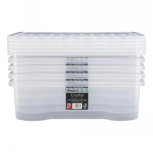 Wham Crystal Plastic Storage Box & Lid Size 10 (32 Litre)